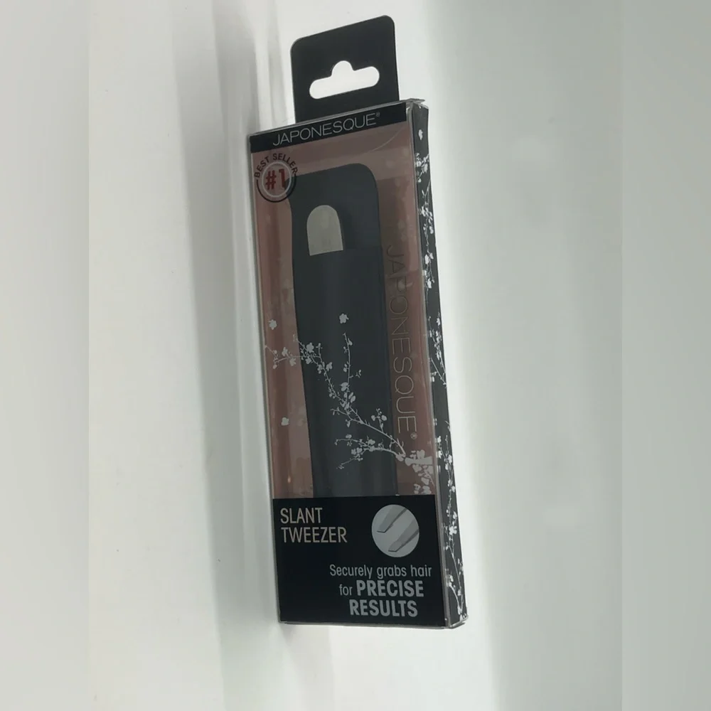 Japonesque Slant Tweezer W/Slanted Tip, Superior Alignment & Stainless Steel New